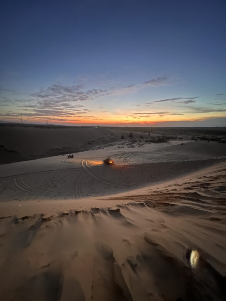 Lever de soleil dune de sable blancs Mui NE